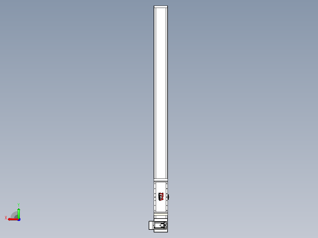 伺服电机集成皮带传动直线执行器TPA-OCB-140-256-L1550-LU-P75-N3后视图