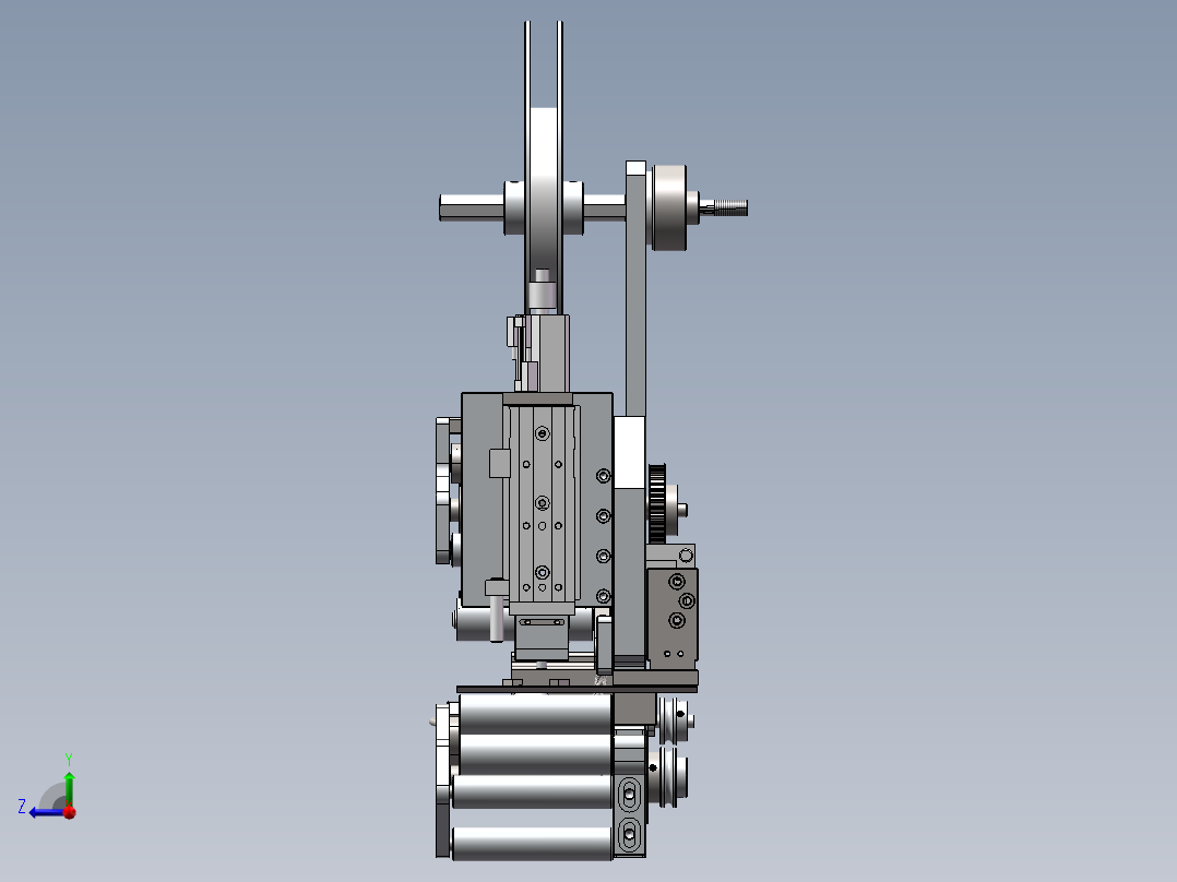 自动贴标生产线右视图
