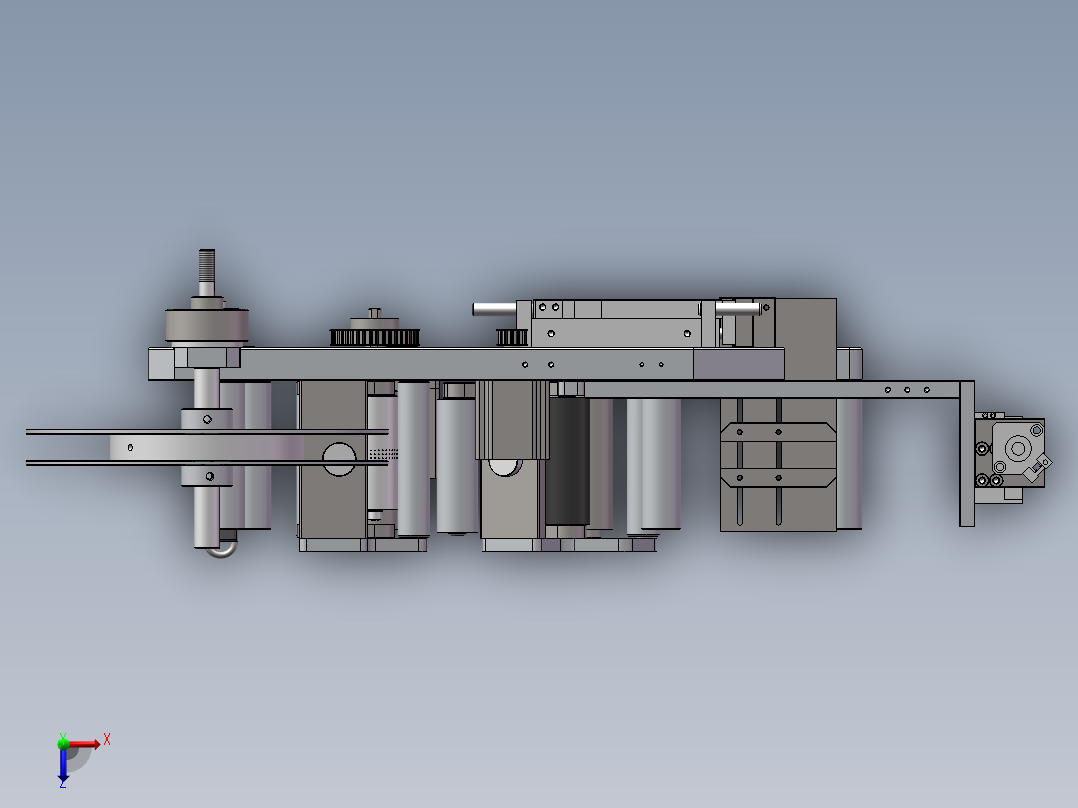 自动贴标生产线俯视图