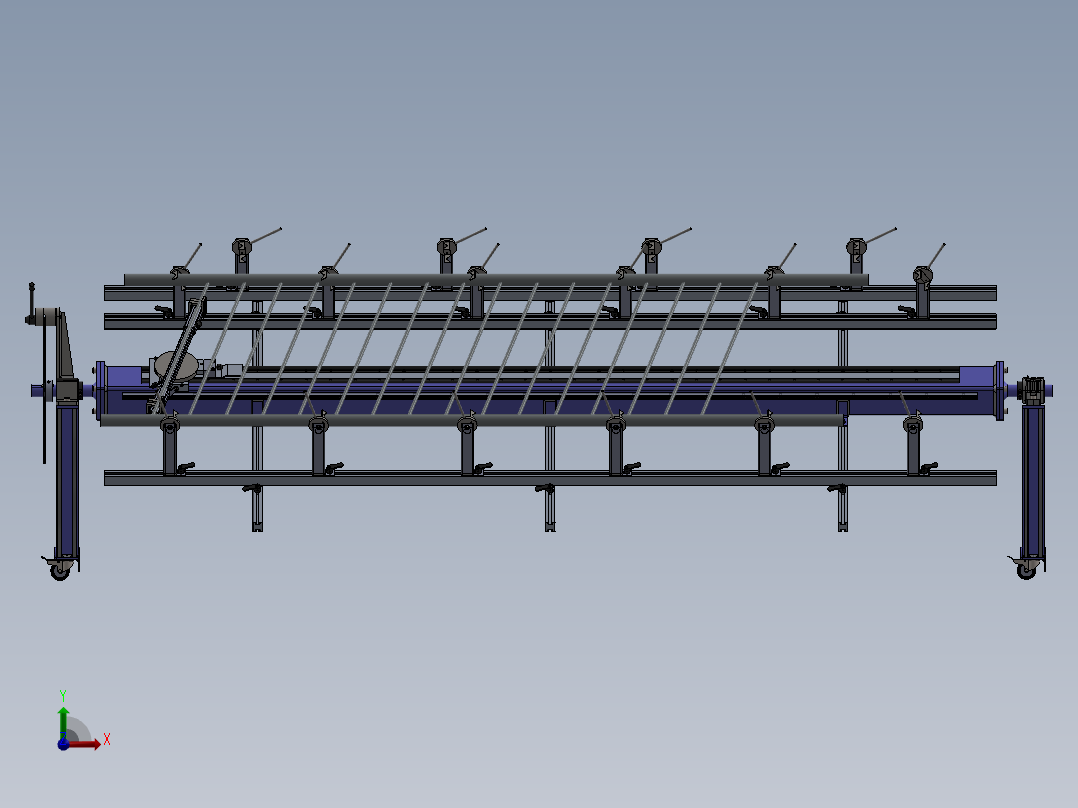 栅栏焊接夹具前视图