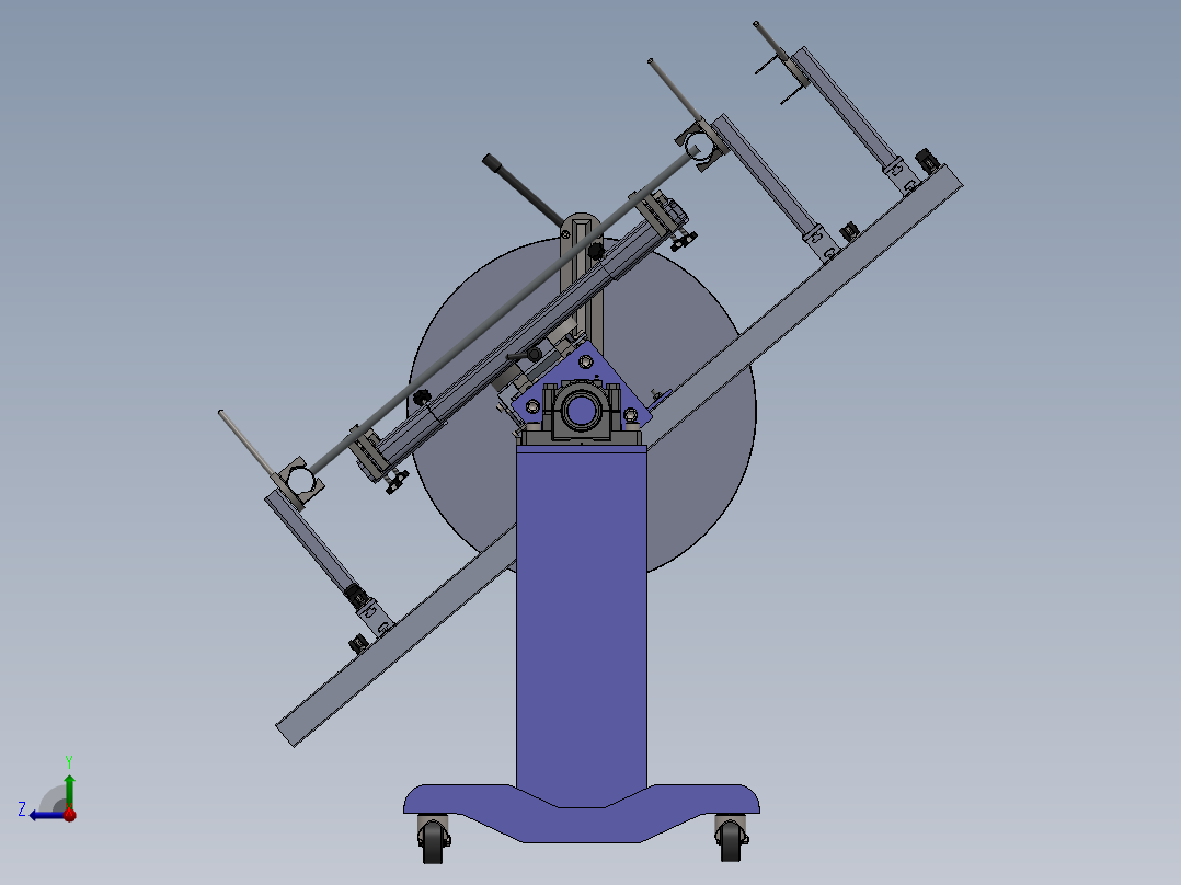 栅栏焊接夹具右视图