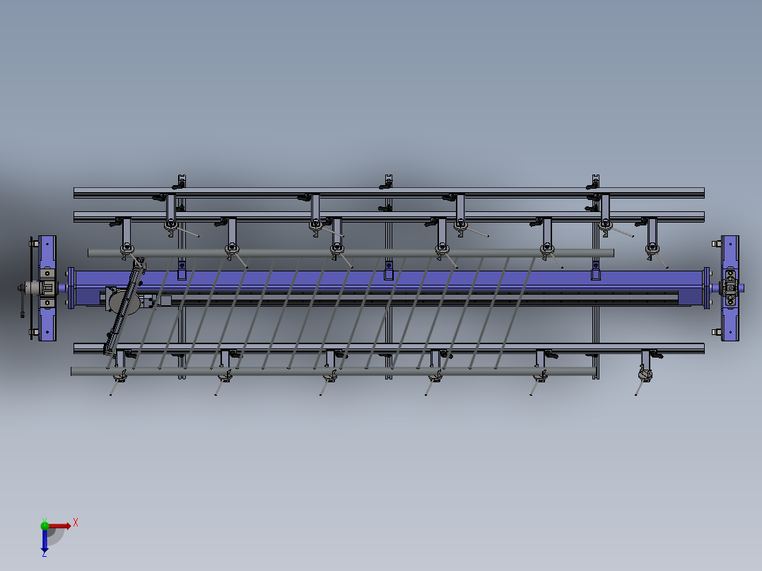 栅栏焊接夹具俯视图