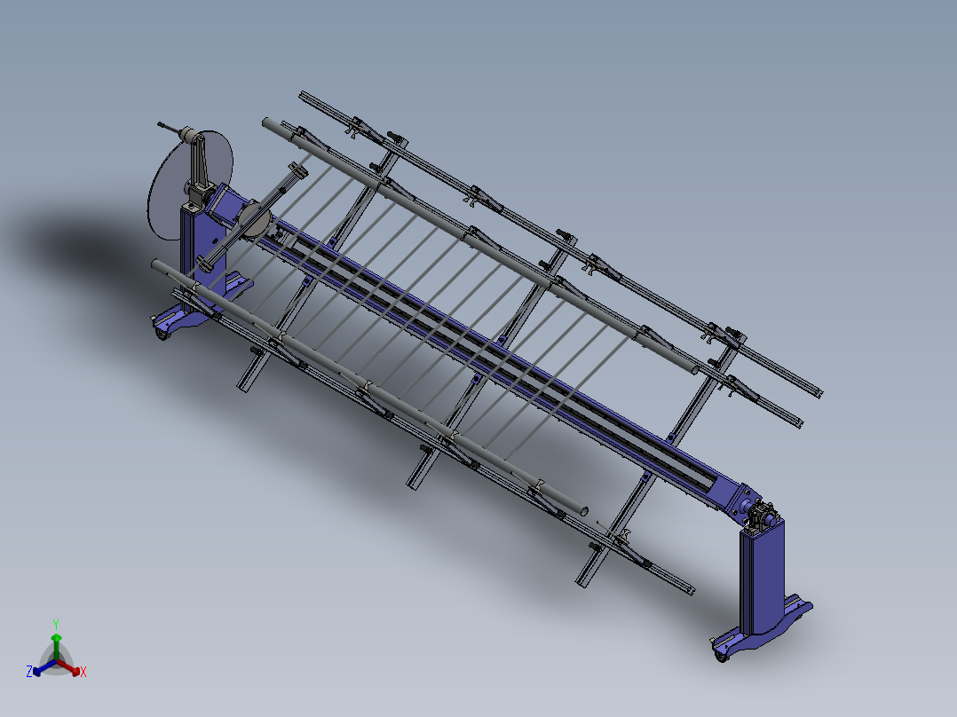 栅栏焊接夹具正等轴测图
