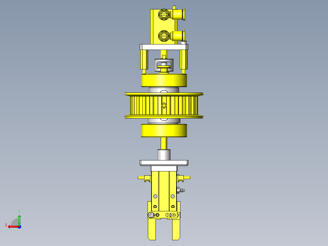 工件90°转移机构（空压设备化）后视图