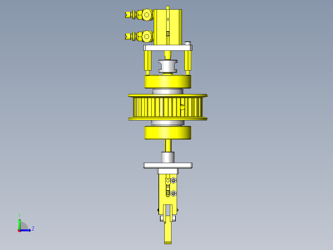 工件90°转移机构（空压设备化）左视图
