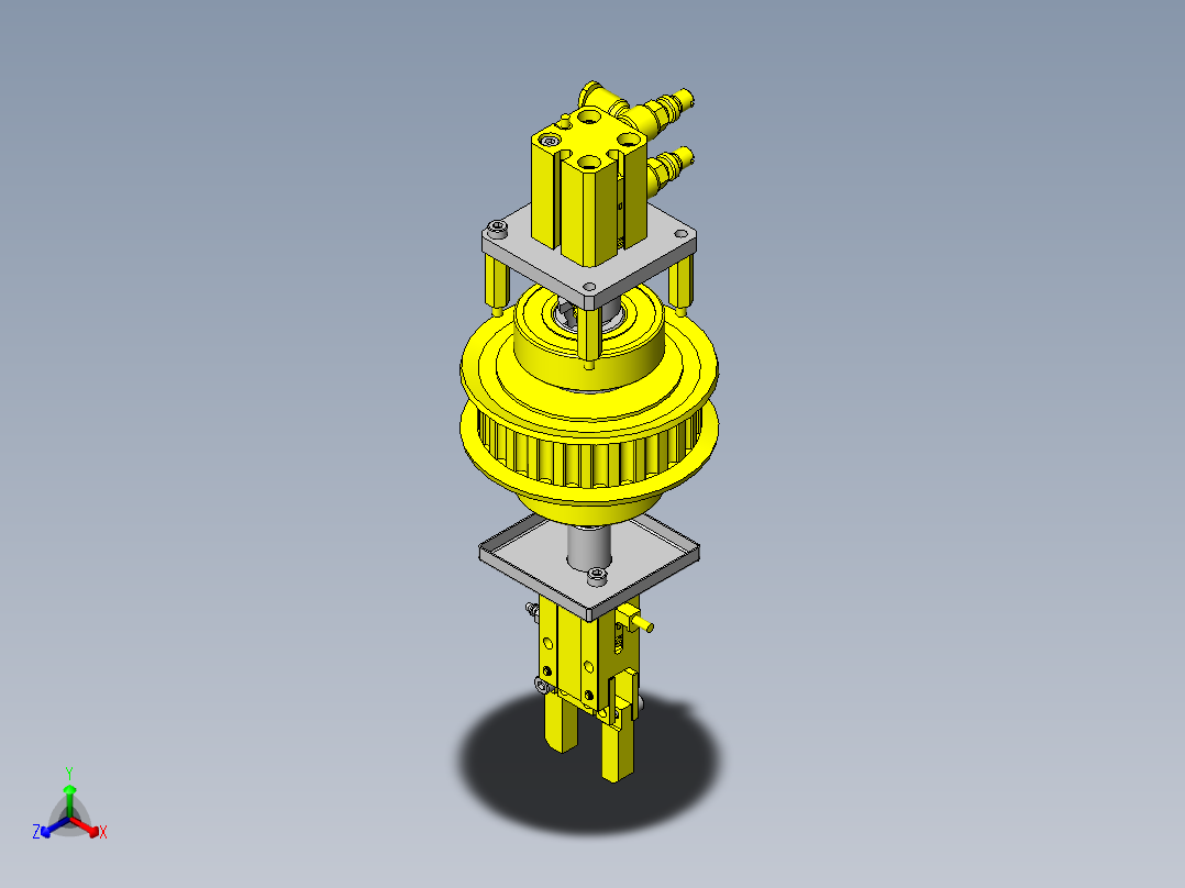 工件90°转移机构（空压设备化）正等轴测图
