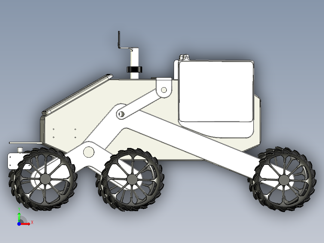 简易月球车模型3D图纸前视图