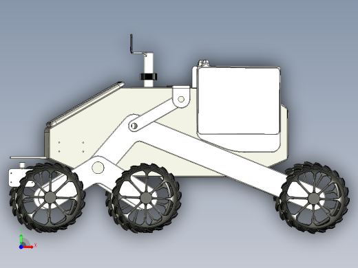 简易月球车模型3D图纸前视缩略图