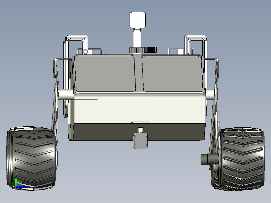 简易月球车模型3D图纸左视图