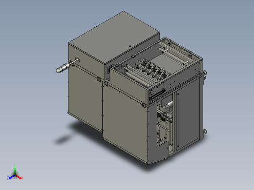 自动套袋封口机热收缩边封机5545H全套3d图纸设计