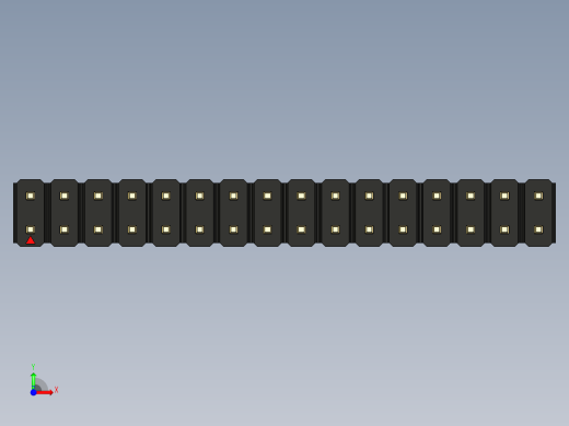 彩色公头100mil（2.54mm）系列-DS1021_black_2x16p_100mil_Type43_rev1.0前视缩略图