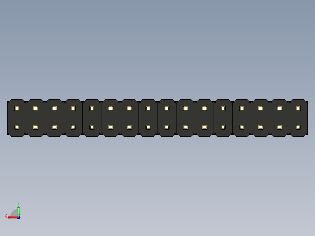 彩色公头100mil（2.54mm）系列-DS1021_black_2x16p_100mil_Type43_rev1.0后视图