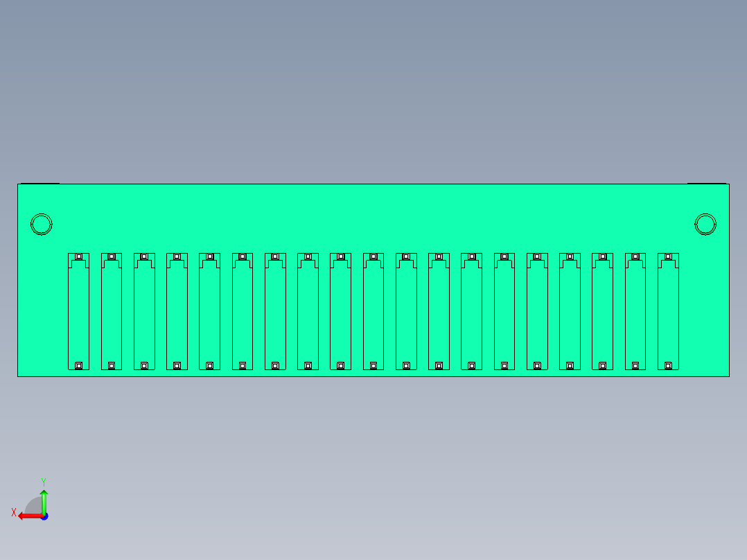 DEGSON 15EDG（公头） 3.81mm 螺钉锁紧，插拔式接线端子 FullPack-15EDGRTM-3.81-38P-14-00AH后视图