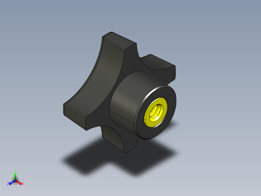 塑料旋钮-Plastic Hand Knob 285-303.STEP正等轴测图