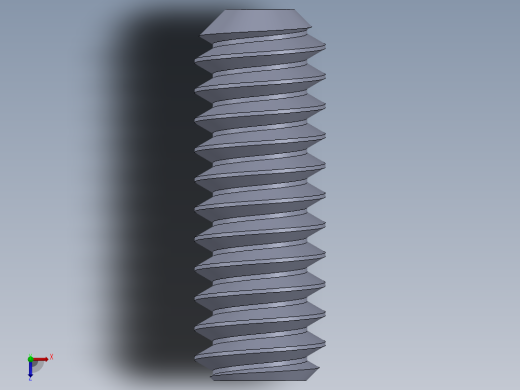 UNC 平头紧定螺钉-UNC SET SCREW 4-40 x 0.3125.SLDPRT俯视缩略图