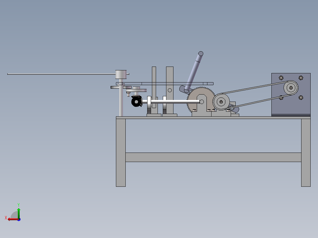 自动制钉机机构原理模型后视图