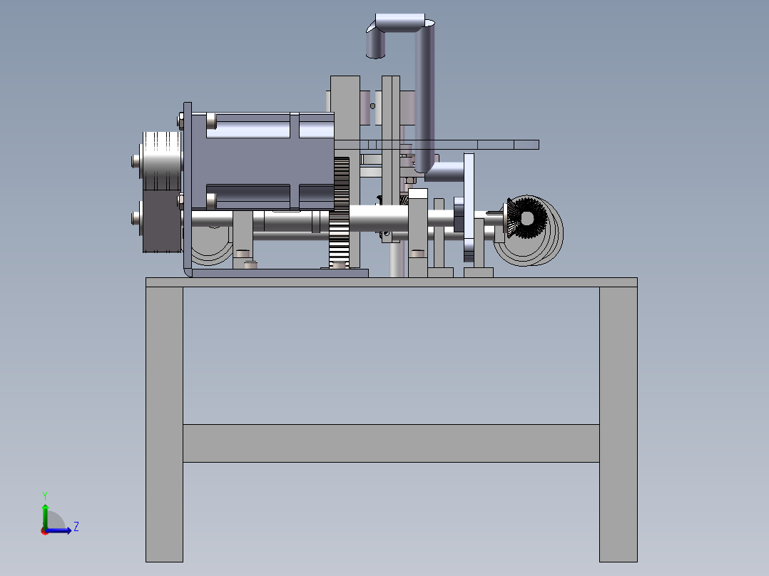自动制钉机机构原理模型左视图