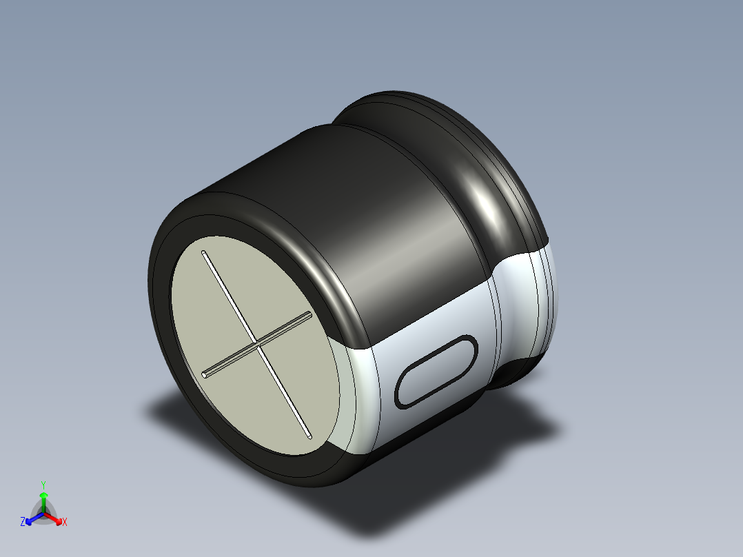 无源元件封装-CAP_RAD_D18x15_POL_BK主视图