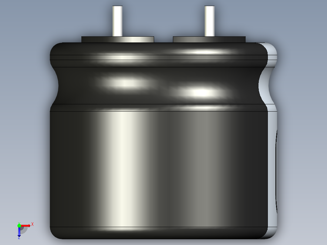 无源元件封装-CAP_RAD_D18x15_POL_BK俯视图