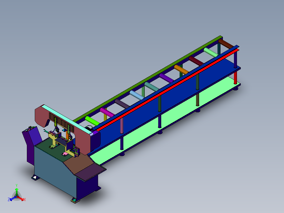 龙门卧式木工带锯机结构设计
