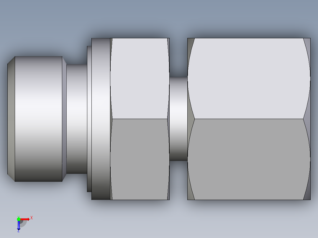 卡套式工业通用硬管接头EO_Standpipe_connector_EVGE14SREDCF俯视图
