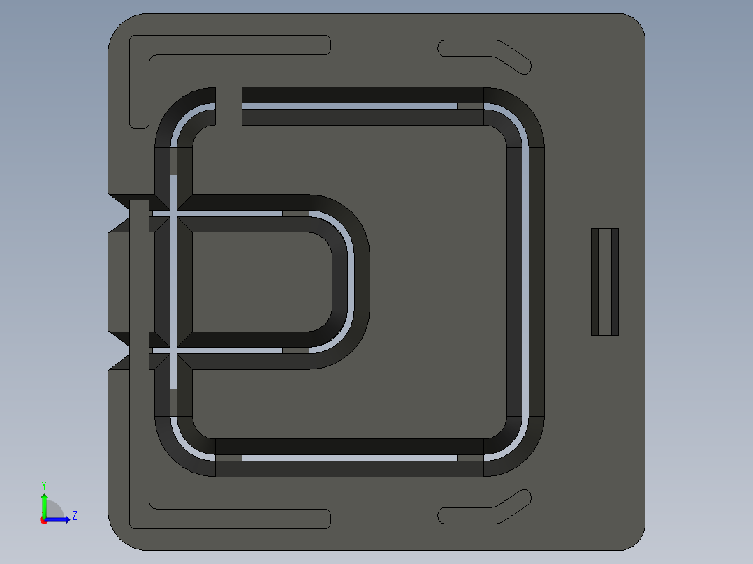 型材-BR CABLE DUCT CAP 40X40 3842535921左视图