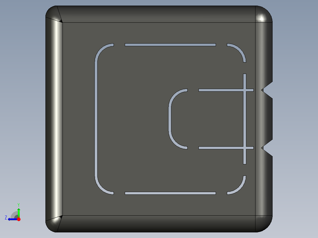 型材-BR CABLE DUCT CAP 40X40 3842535921右视图