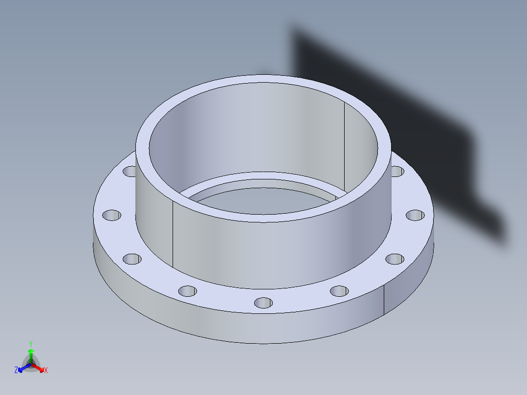 CPVC管件26-Sch80_Flange Vanstone_SOC_9854-100_10in正等轴测图
