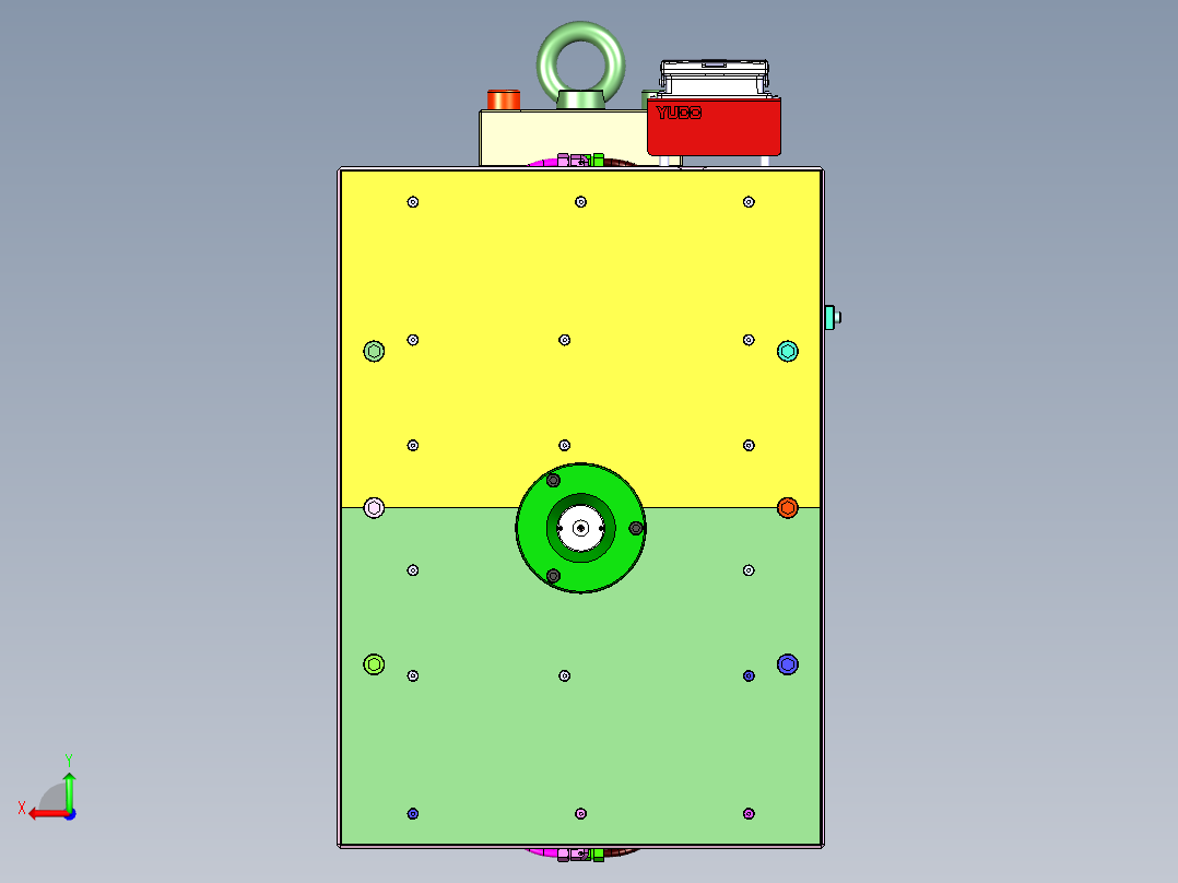 头盔模具后视图