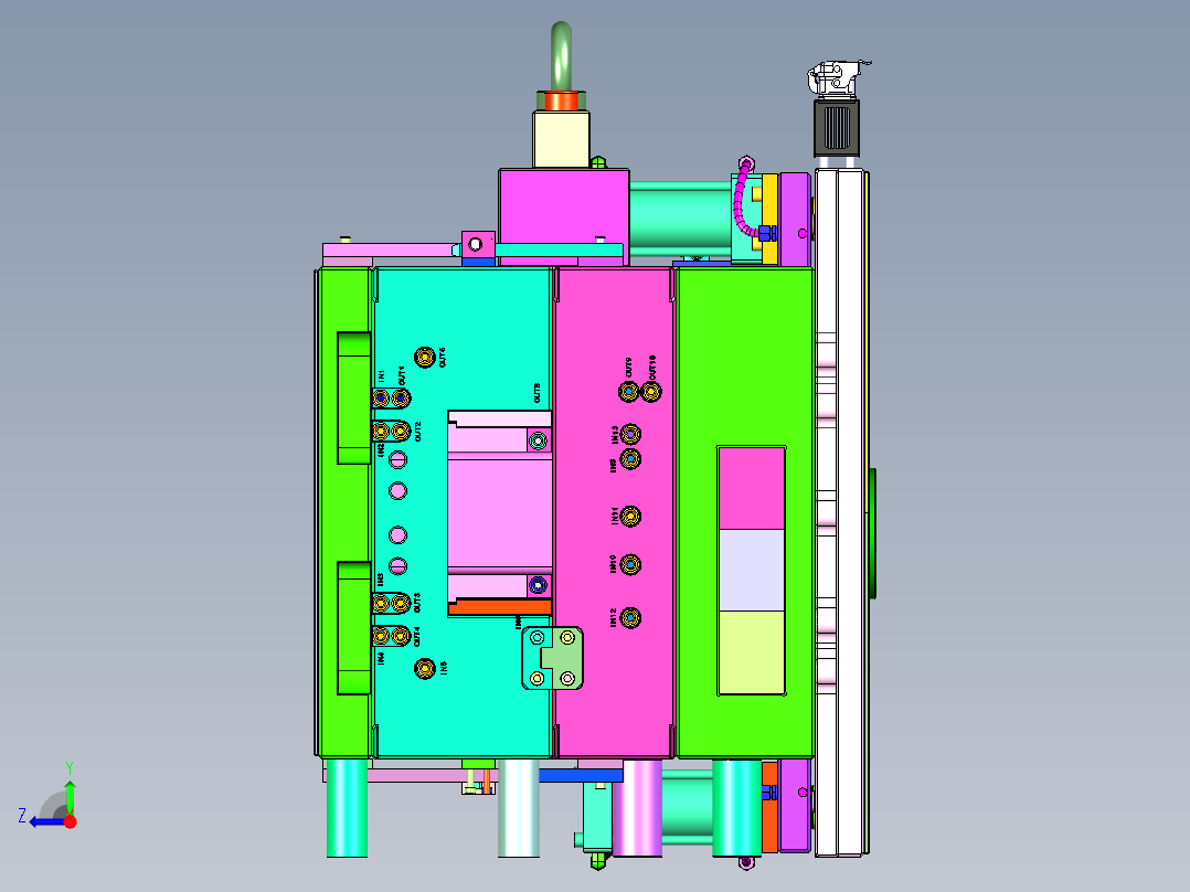头盔模具右视图