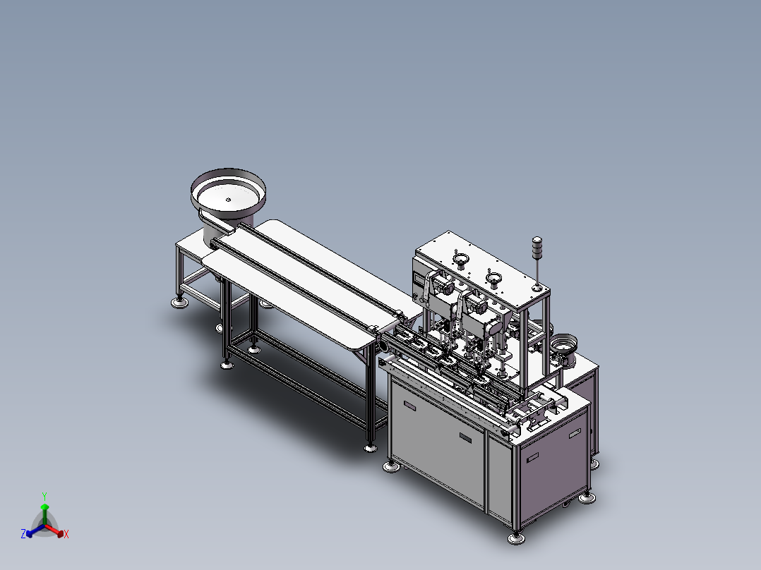 已经投产的全自动锁螺丝机、实用型锁螺丝机正等轴测图