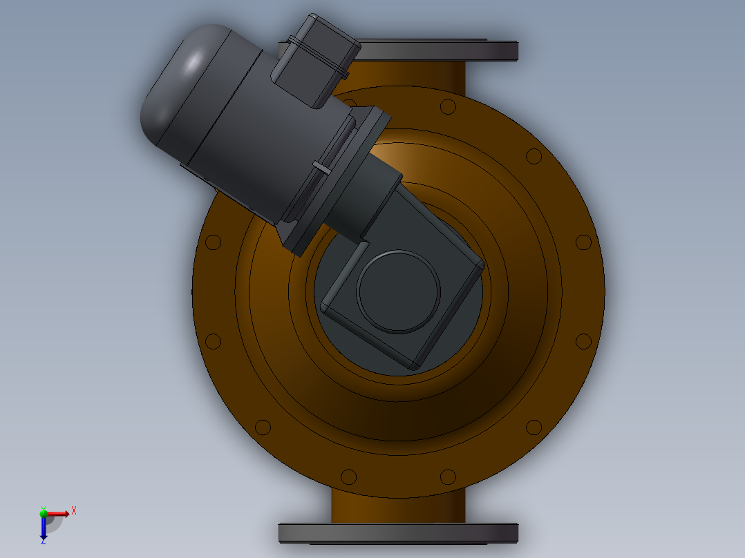 污水杂质过滤器俯视图
