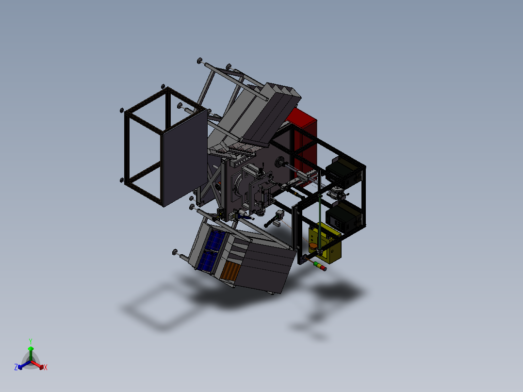 手持式自动扫码打螺丝机正等轴测图
