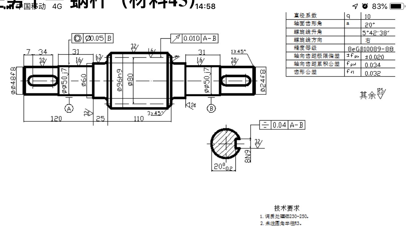 蜗杆轴加工工艺及铣键槽夹具设计含图纸＋说明书