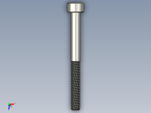 M4 x 0.7mm Thread 40mm LONG SOCKET HEAD CAP SCREW.STEP俯视缩略图