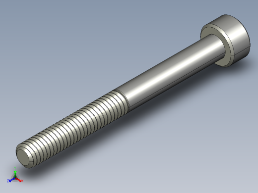 M4 x 0.7mm Thread 40mm LONG SOCKET HEAD CAP SCREW.STEP正等轴测缩略图
