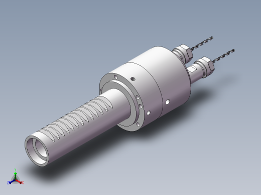 钻孔机钻头(双钻头)内部结构正等轴测缩略图