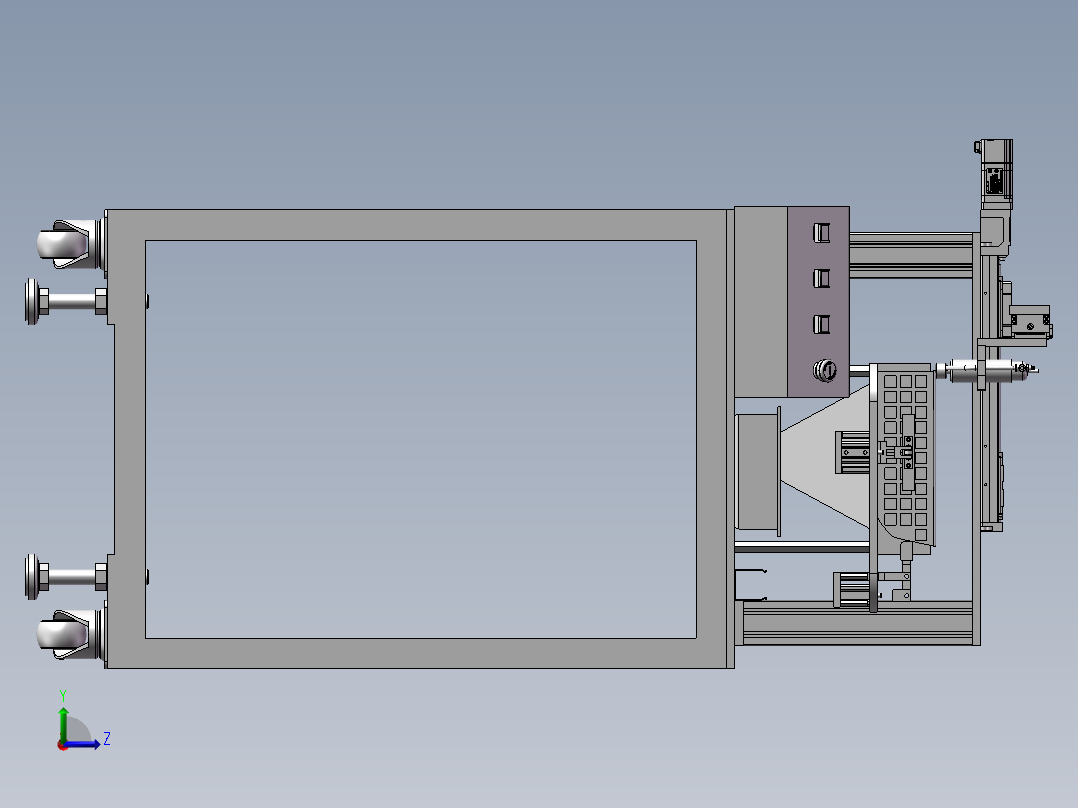 半自动打磨机左视图