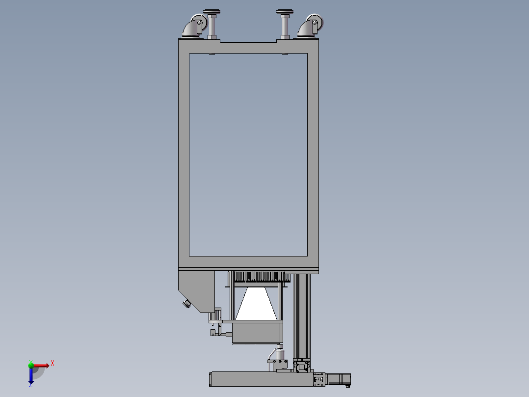 半自动打磨机俯视图