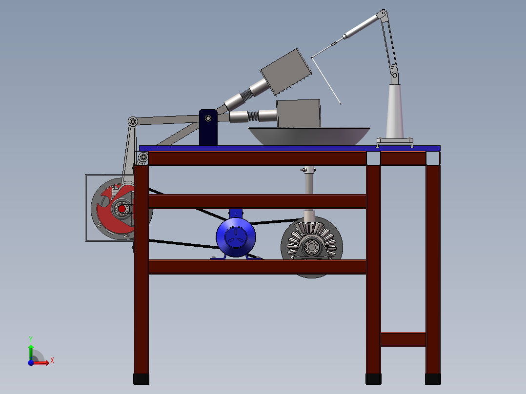 仿手工牛肉丸捶打机构前视图