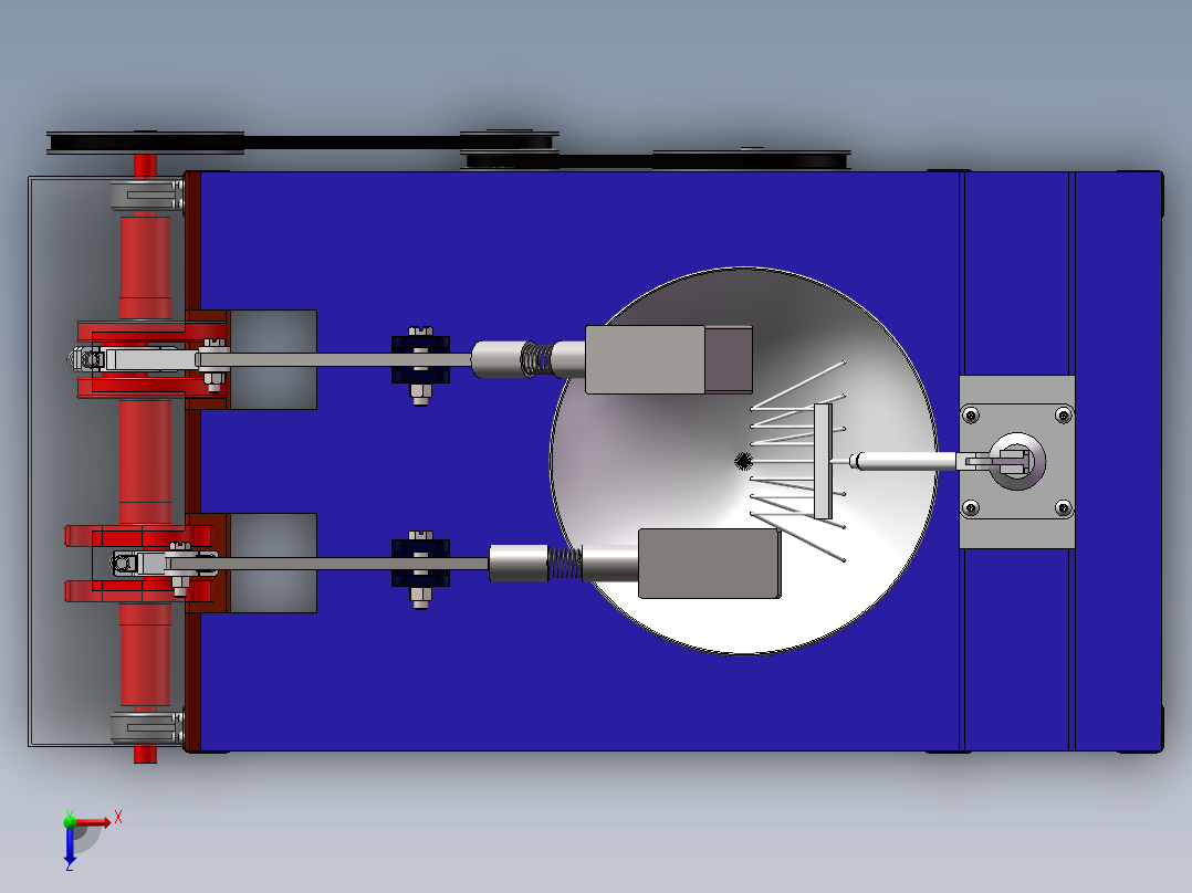 仿手工牛肉丸捶打机构俯视图