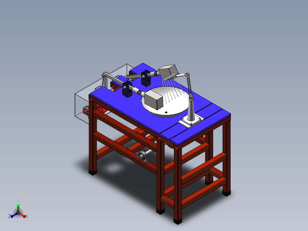 仿手工牛肉丸捶打机构正等轴测图