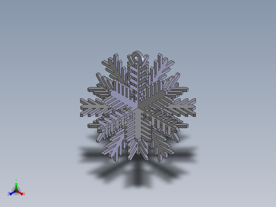 雪花3正等轴测图