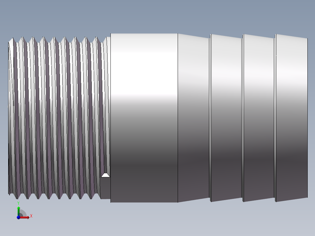 水管接头-直通 DN25前视图