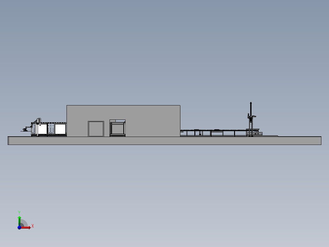 玻璃组装线前视图