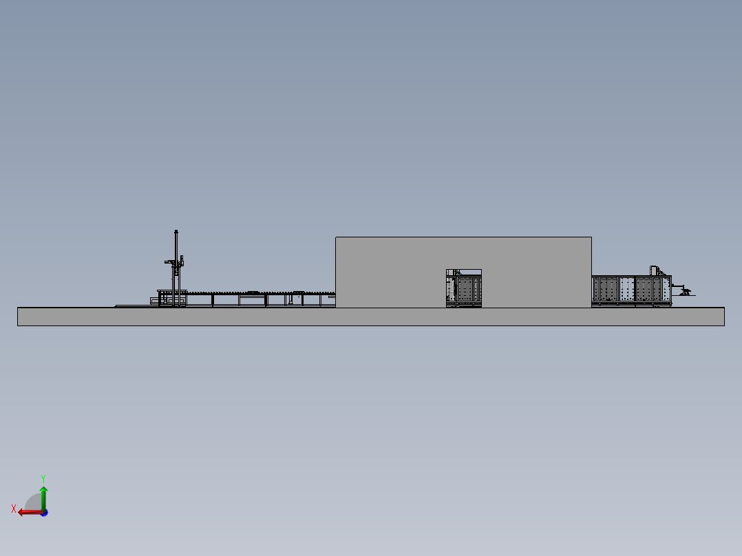 玻璃组装线后视图