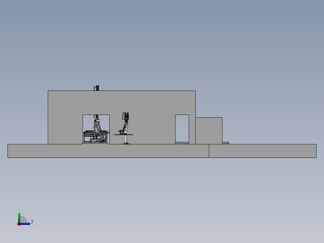 玻璃组装线左视图