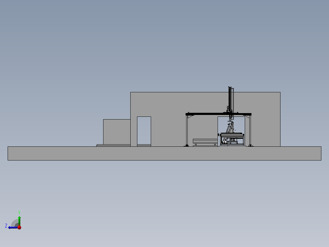 玻璃组装线右视图