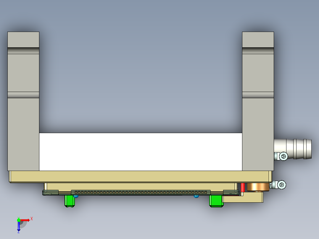 冲压薄铝板电脑键盘外壳铣电源键框C角程序模型俯视图