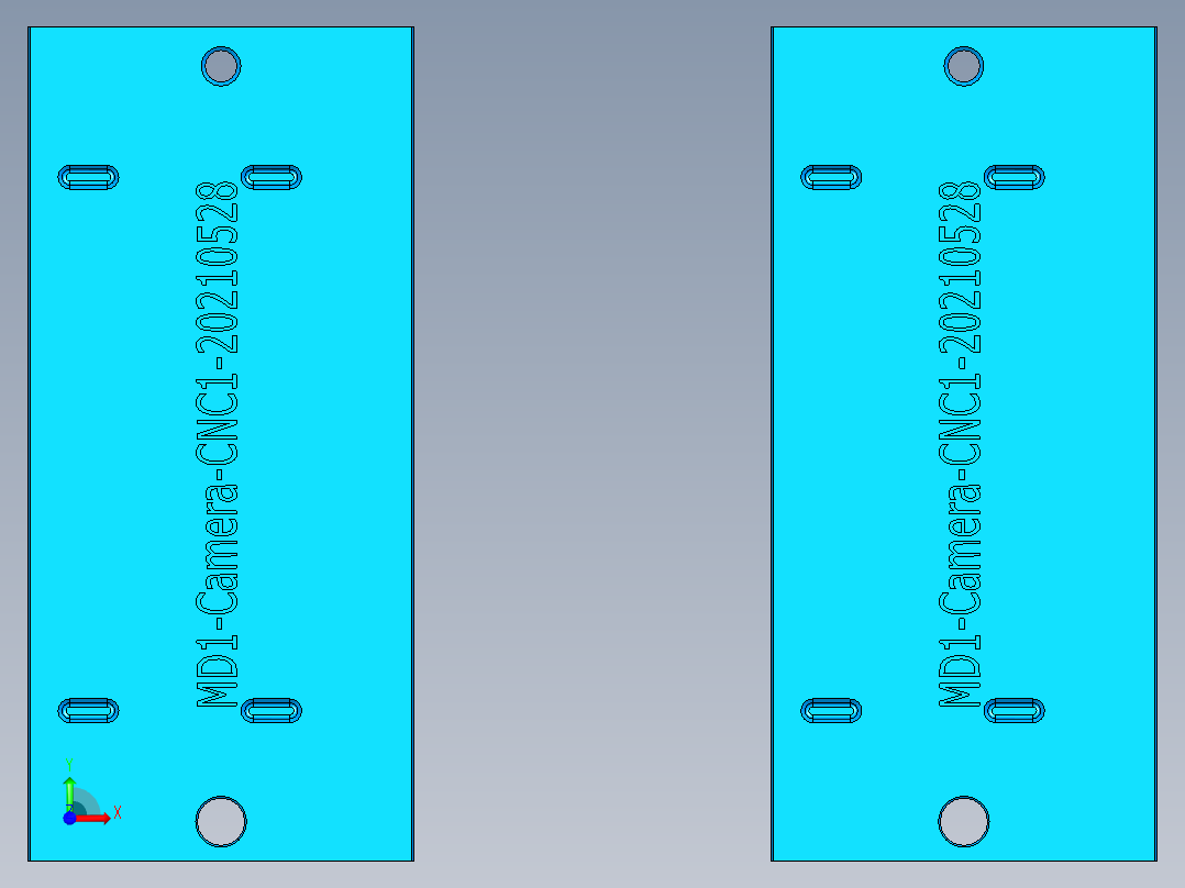 电脑摄像头保护盖飞面加工UG编程程序模型前视图